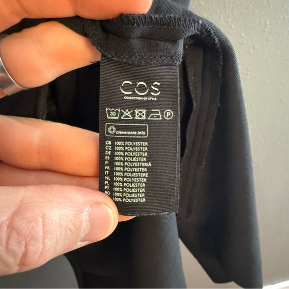 COS Black Layered Shift Dress Size 10 - Picture 3 of 6